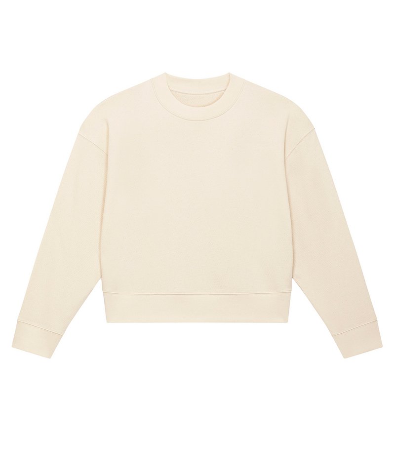 Stella Cropster Wave Terry Women's Cropped Crew Neck Sweatshirt (Stsw874) in Natural Raw by StanleyStella — Custom branded clothing by Print Press, featuring premium embroidery produced in our specialist print lab in the UK.