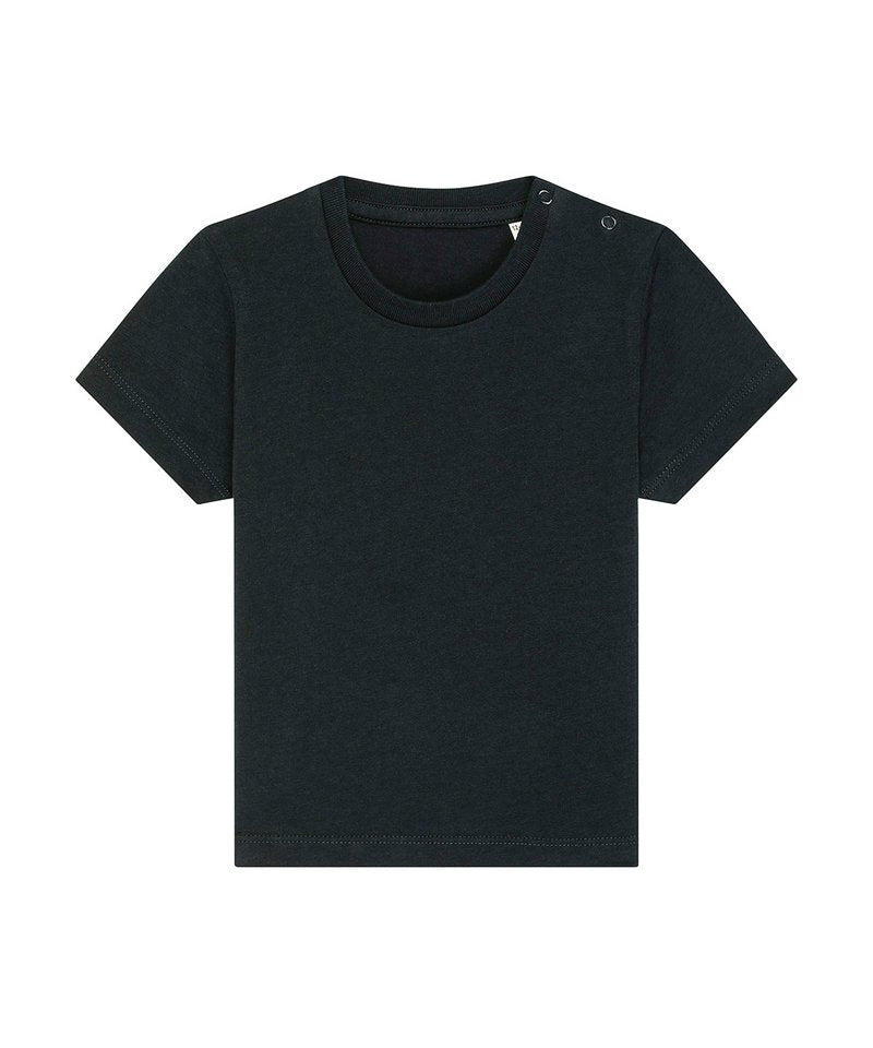 Baby Creator Iconic Babies' T-Shirt (Sttb918) in Black by StanleyStella — Custom branded clothing by Print Press, featuring premium embroidery produced in our specialist print lab in the UK.