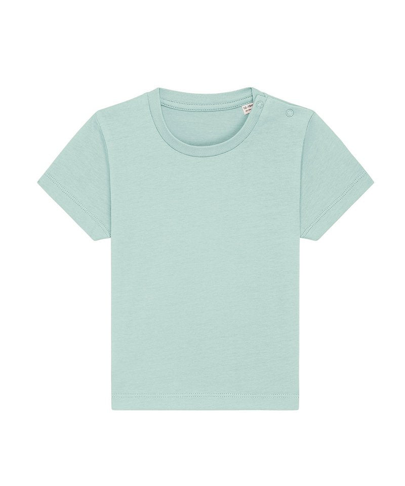 Baby Creator Iconic Babies' T-Shirt (Sttb918) in Caribbean Blue by StanleyStella — Custom branded clothing by Print Press, featuring premium embroidery produced in our specialist print lab in the UK.