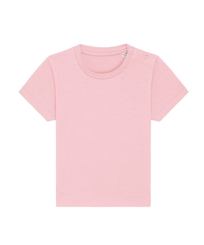 Baby Creator Iconic Babies' T-Shirt (Sttb918) in Cotton Pink by StanleyStella — Custom branded clothing by Print Press, featuring premium embroidery produced in our specialist print lab in the UK.