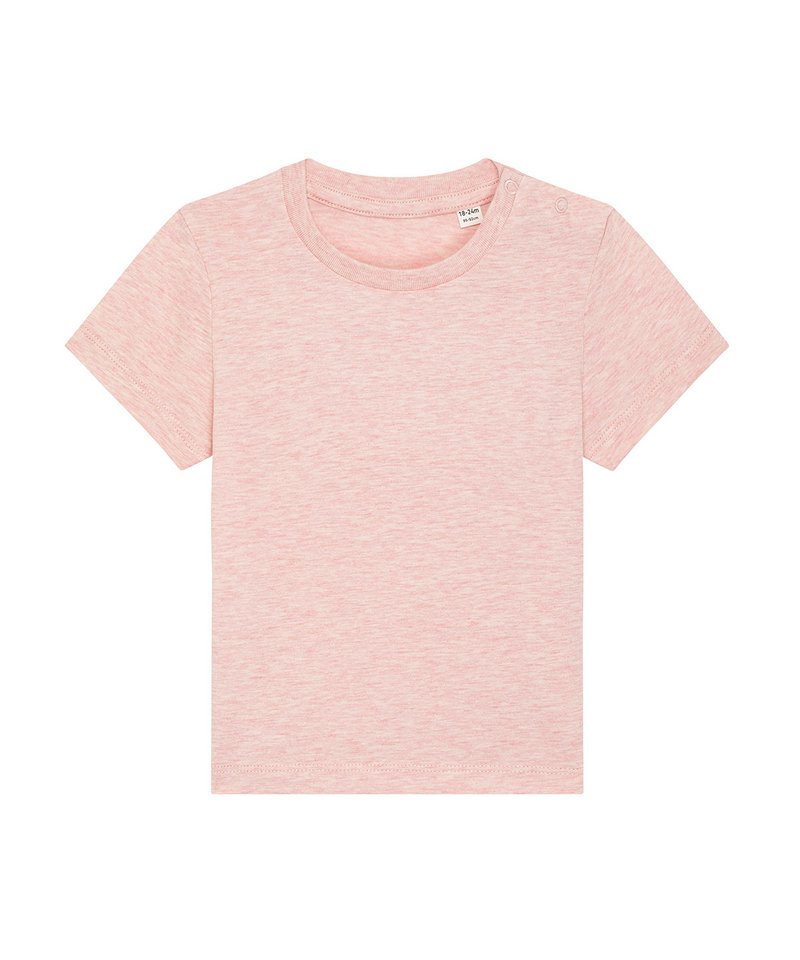 Baby Creator Iconic Babies' T-Shirt (Sttb918) in Cream Heather Pink by StanleyStella — Custom branded clothing by Print Press, featuring premium embroidery produced in our specialist print lab in the UK.