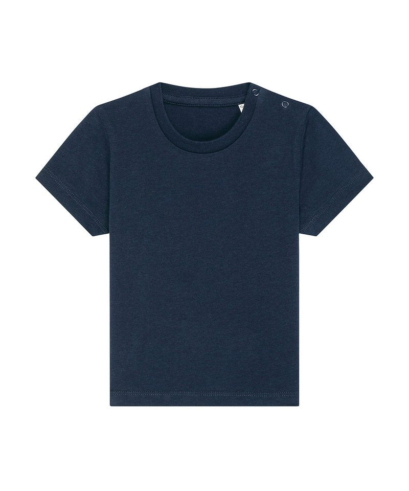 Baby Creator Iconic Babies' T-Shirt (Sttb918) in French Navy by StanleyStella — Custom branded clothing by Print Press, featuring premium embroidery produced in our specialist print lab in the UK.