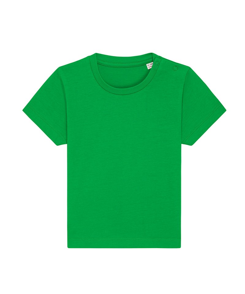 Baby Creator Iconic Babies' T-Shirt (Sttb918) in Fresh Green by StanleyStella — Custom branded clothing by Print Press, featuring premium embroidery produced in our specialist print lab in the UK.