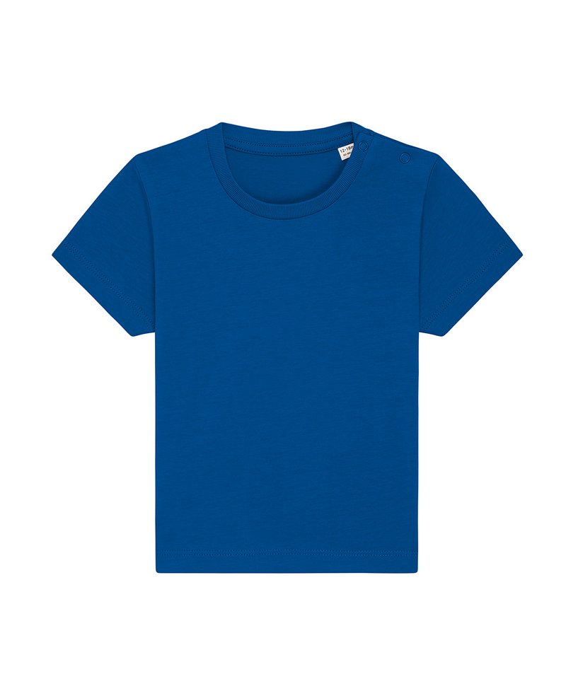 Baby Creator Iconic Babies' T-Shirt (Sttb918) in Majorelle Blue by StanleyStella — Custom branded clothing by Print Press, featuring premium embroidery produced in our specialist print lab in the UK.