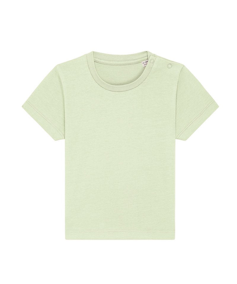 Baby Creator Iconic Babies' T-Shirt (Sttb918) in Stem Green by StanleyStella — Custom branded clothing by Print Press, featuring premium embroidery produced in our specialist print lab in the UK.