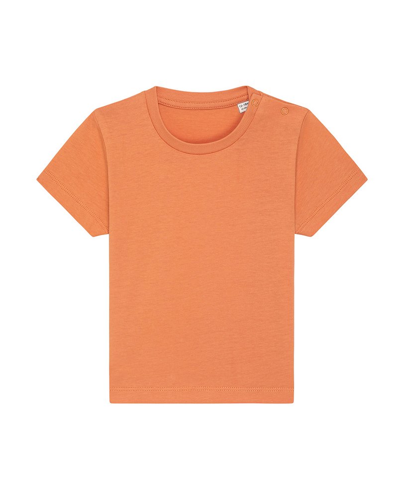 Baby Creator Iconic Babies' T-Shirt (Sttb918) in Volcano Stone by StanleyStella — Custom branded clothing by Print Press, featuring premium embroidery produced in our specialist print lab in the UK.