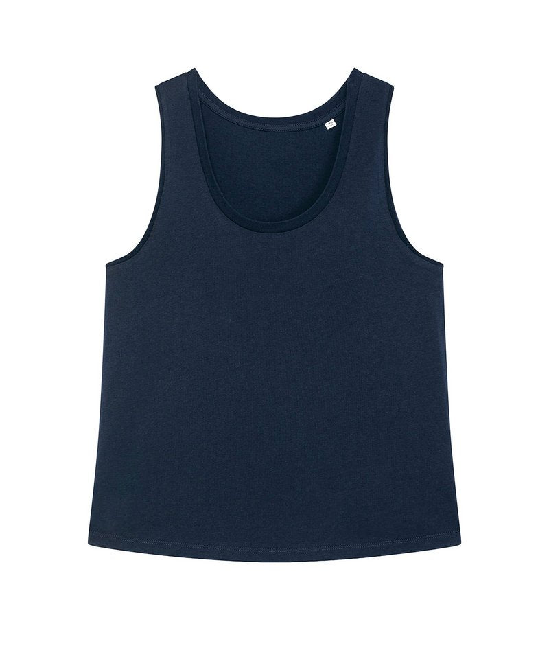 Stella Minter Women's Medium Fit Tank Top (Sttw084) in French Navy by StanleyStella — Custom branded clothing by Print Press, featuring premium embroidery produced in our specialist print lab in the UK.