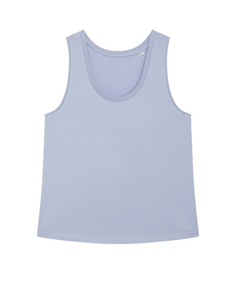 Stella Minter Women's Medium Fit Tank Top (Sttw084) in Serene Blue by StanleyStella — Custom branded clothing by Print Press, featuring premium embroidery produced in our specialist print lab in the UK.