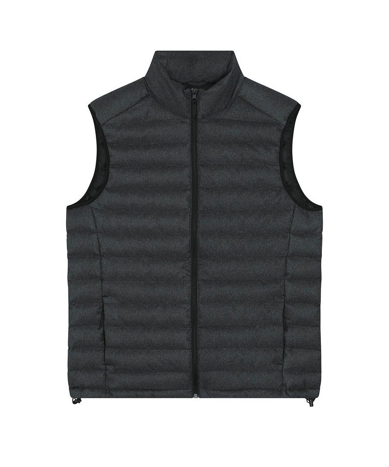 Stanley Climber Wool-Like Bodywarmer (Stjm898) in Dark Heather Grey by StanleyStella — Custom branded clothing by Print Press, featuring premium embroidery produced in our specialist print lab in the UK.