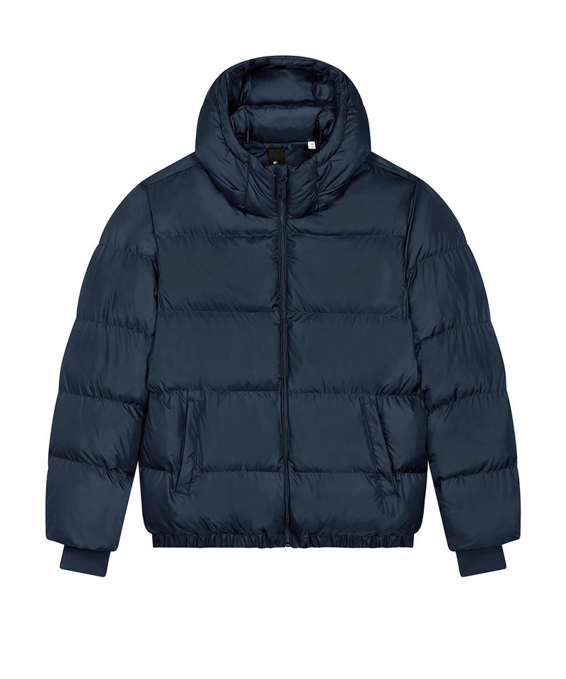 Unisex Puffer Oversized Jacket (Stju840) in French Navy by StanleyStella — Custom branded clothing by Print Press, featuring premium embroidery produced in our specialist print lab in the UK.