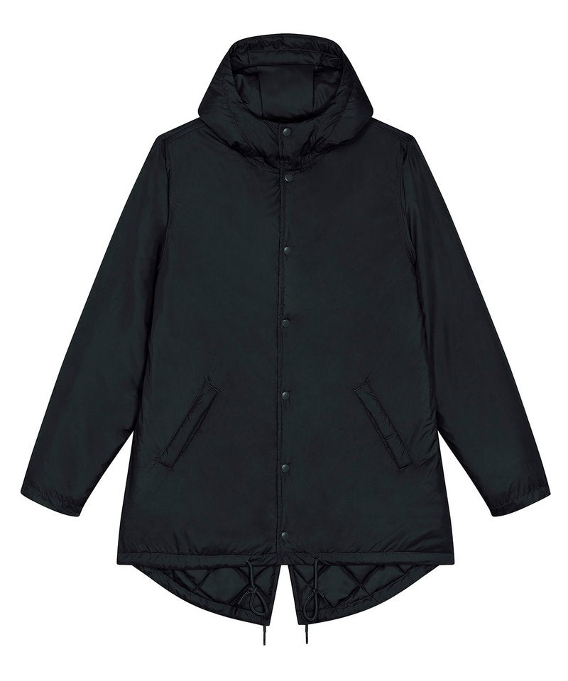 Unisex Padded Parka Jacket (Stju841) in Black by StanleyStella — Custom branded clothing by Print Press, featuring premium embroidery produced in our specialist print lab in the UK.