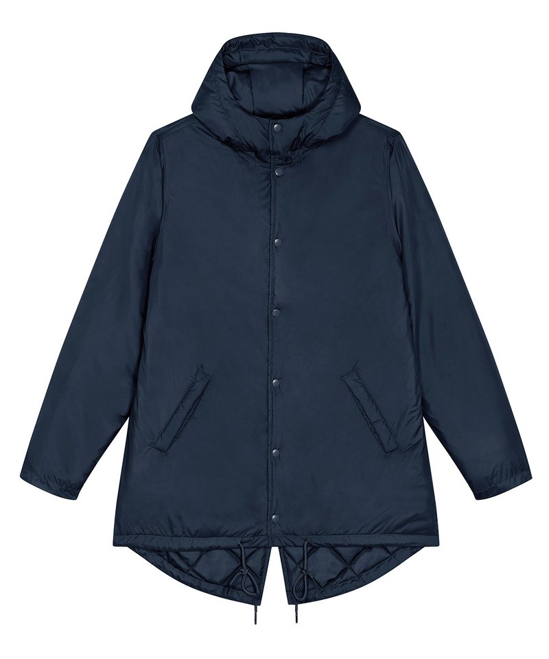 Unisex Padded Parka Jacket (Stju841) in French Navy by StanleyStella — Custom branded clothing by Print Press, featuring premium embroidery produced in our specialist print lab in the UK.