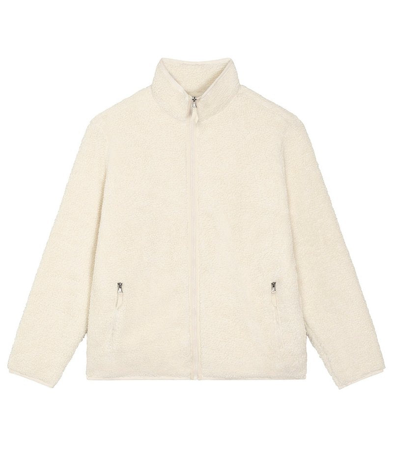 Unisex Outsider Sherpa Jacket (Stju883) in Natural by StanleyStella — Custom branded clothing by Print Press, featuring premium embroidery produced in our specialist print lab in the UK.