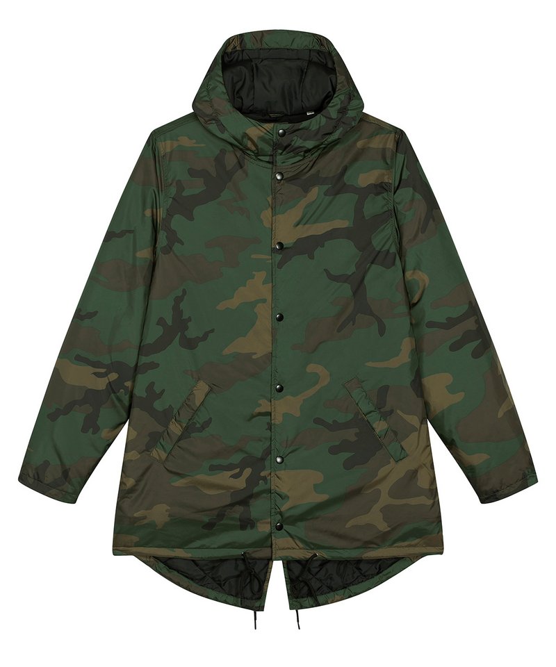 Unisex Padded Parka Aop Jacket (Stju946) in Camouflage by StanleyStella — Custom branded clothing by Print Press, featuring premium embroidery produced in our specialist print lab in the UK.