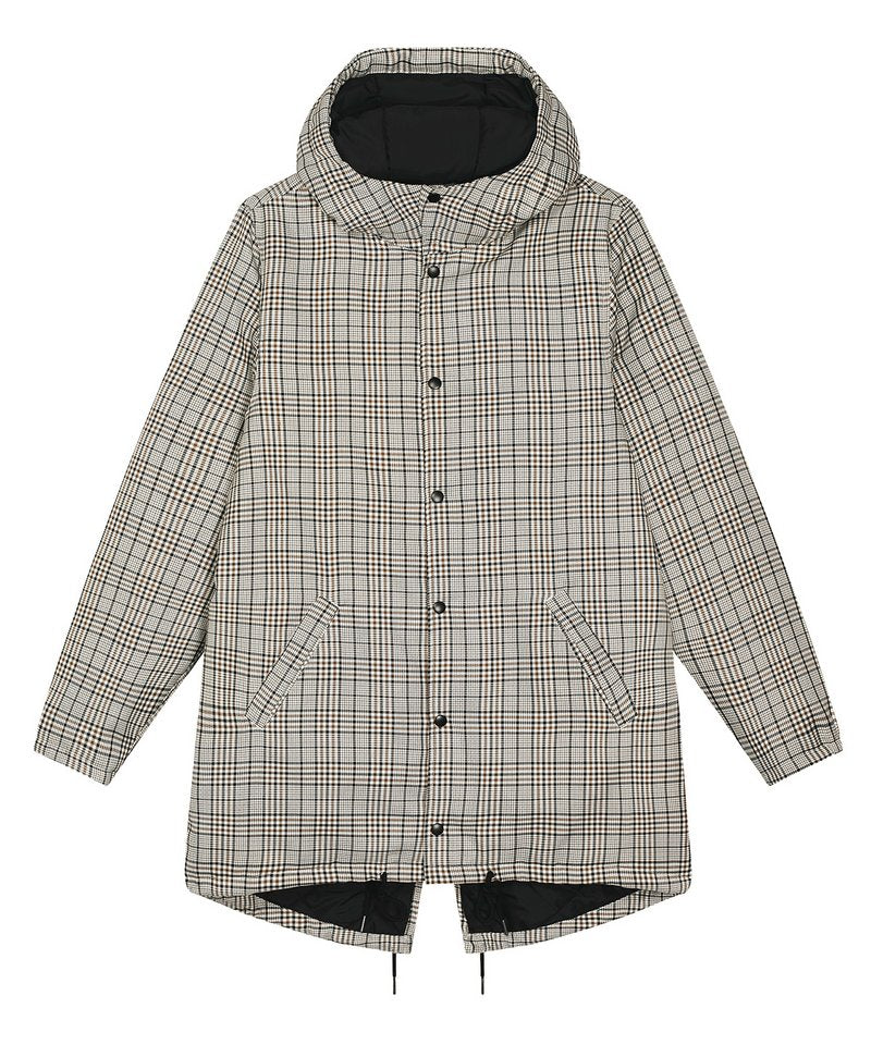 Unisex Padded Parka Tweed Jacket (Stju947) in Beige Tweed Check by StanleyStella — Custom branded clothing by Print Press, featuring premium embroidery produced in our specialist print lab in the UK.