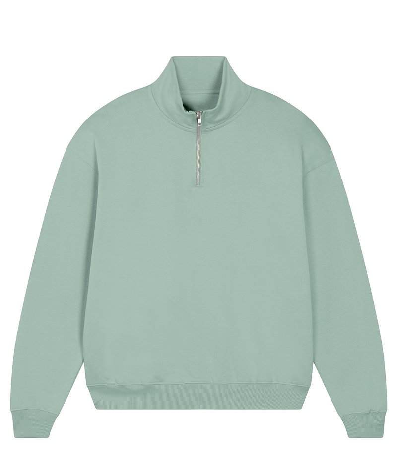 Unisex Miller Dry Sweatshirt (Stsu795) in Aloe by StanleyStella — Custom branded clothing by Print Press, featuring premium embroidery produced in our specialist print lab in the UK.