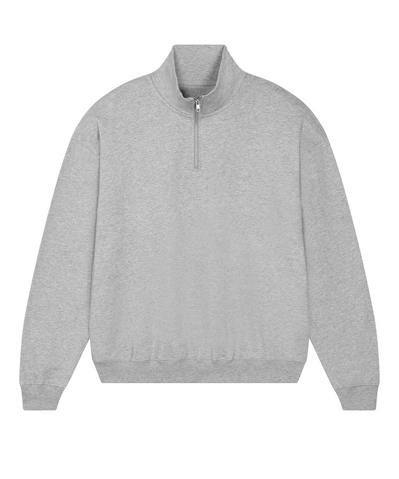 Unisex Miller Dry Sweatshirt (Stsu795) in Heather Grey by StanleyStella — Custom branded clothing by Print Press, featuring premium embroidery produced in our specialist print lab in the UK.
