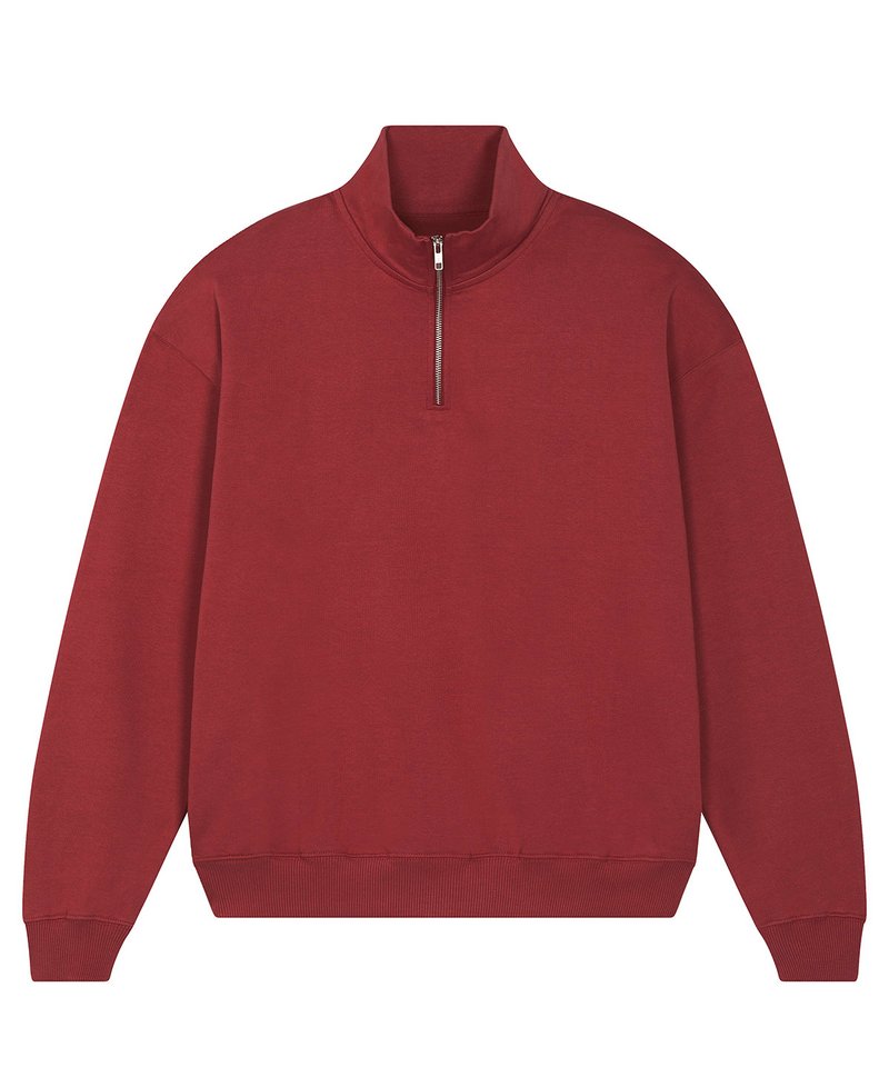 Unisex Miller Dry Sweatshirt (Stsu795) in Red Earth by StanleyStella — Custom branded clothing by Print Press, featuring premium embroidery produced in our specialist print lab in the UK.