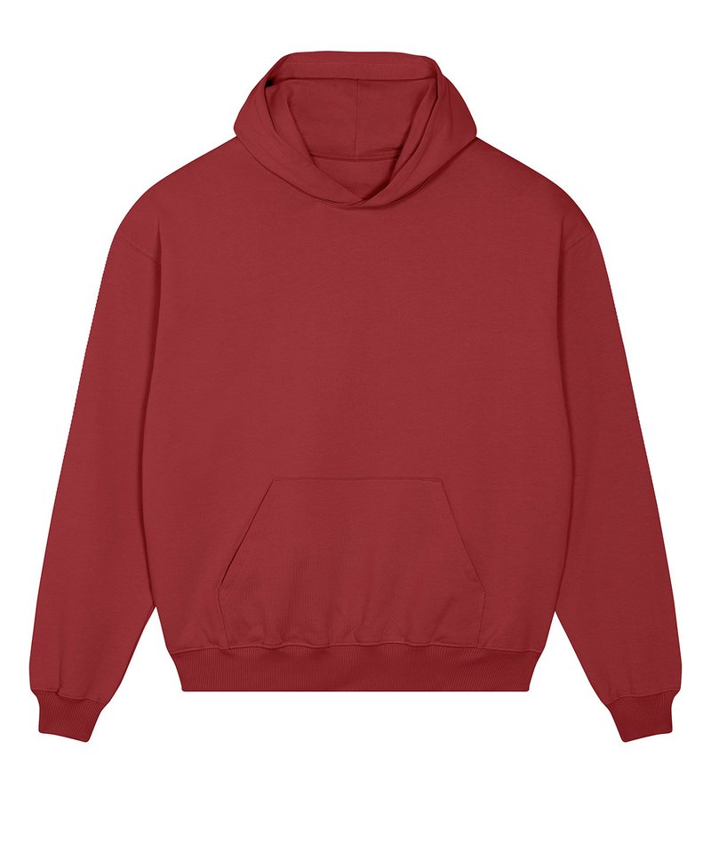 Unisex Cooper Dry Hoodie Sweatshirt (Stsu797) in Red Earth by StanleyStella — Custom branded clothing by Print Press, featuring premium embroidery produced in our specialist print lab in the UK.