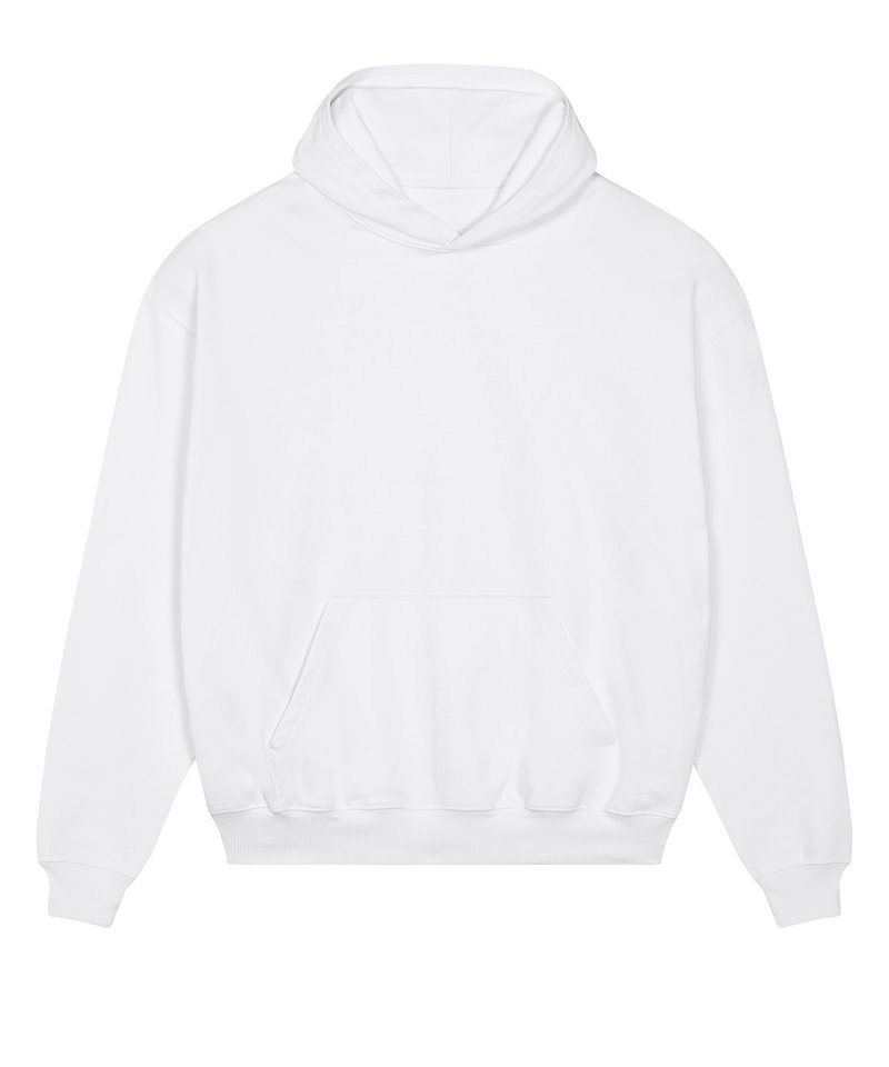 Unisex Cooper Dry Hoodie Sweatshirt (Stsu797) in White by StanleyStella — Custom branded clothing by Print Press, featuring premium embroidery produced in our specialist print lab in the UK.