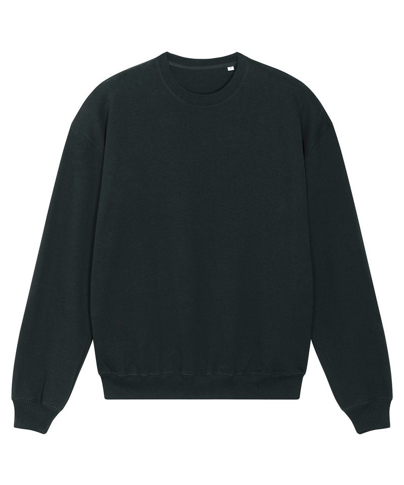 Unisex Ledger Dry Sweatshirt (Stsu798) in Black by StanleyStella — Custom branded clothing by Print Press, featuring premium embroidery produced in our specialist print lab in the UK.