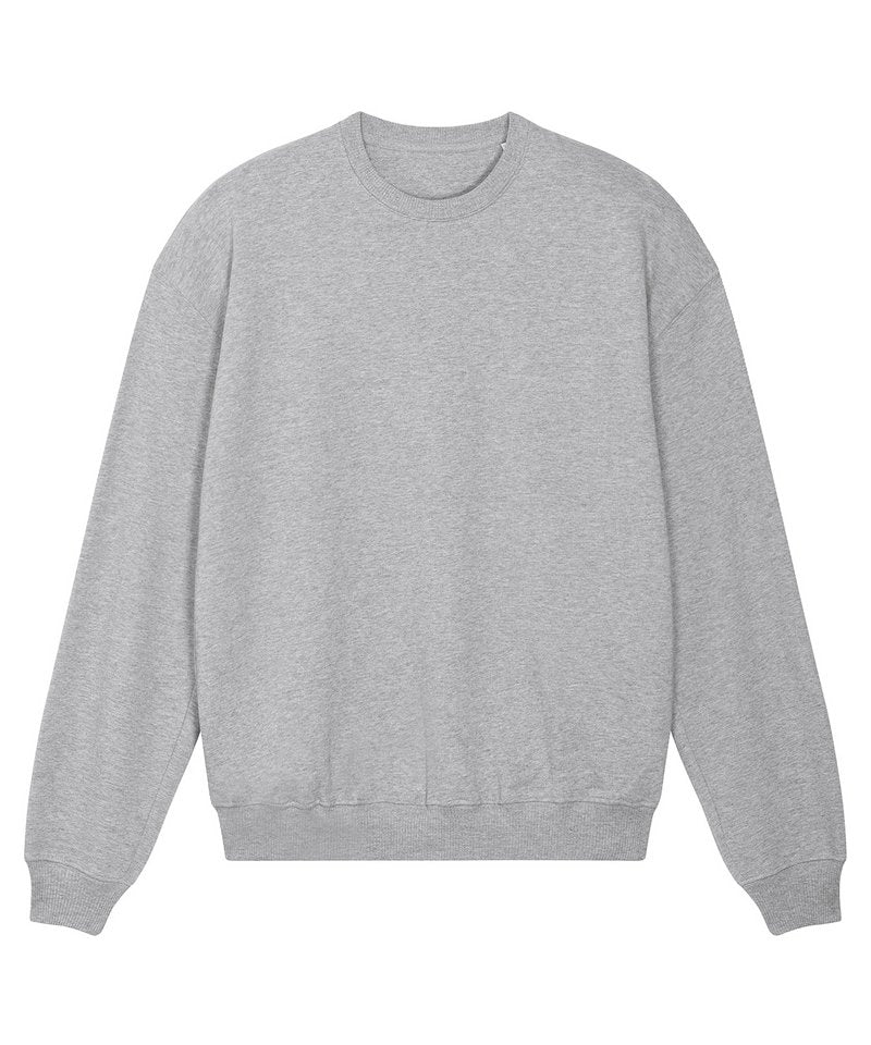 Unisex Ledger Dry Sweatshirt (Stsu798) in Heather Grey by StanleyStella — Custom branded clothing by Print Press, featuring premium embroidery produced in our specialist print lab in the UK.