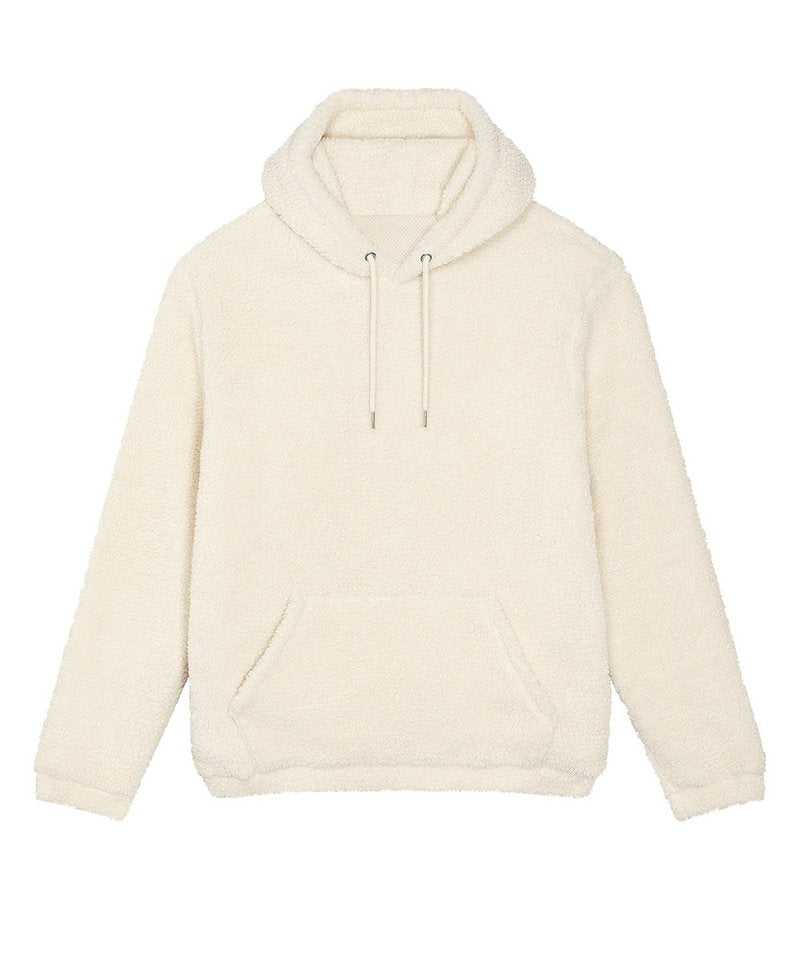 Unisex Snugger Sherpa Hoodie (Stsu884) in Natural by StanleyStella — Custom branded clothing by Print Press, featuring premium embroidery produced in our specialist print lab in the UK.