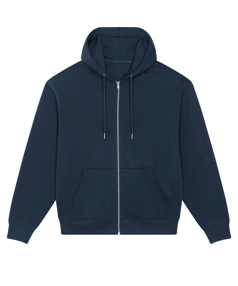 Unisex Locker Heavy Zip-Through Sweatshirt (Stsu953) in French Navy by StanleyStella — Custom branded clothing by Print Press, featuring premium embroidery produced in our specialist print lab in the UK.