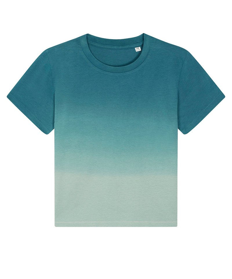 Mini Creator Dip-Dye Kids T-Shirt (Sttk940) in Dip Dye Hydro Aloe by StanleyStella — Custom branded clothing by Print Press, featuring premium embroidery produced in our specialist print lab in the UK.