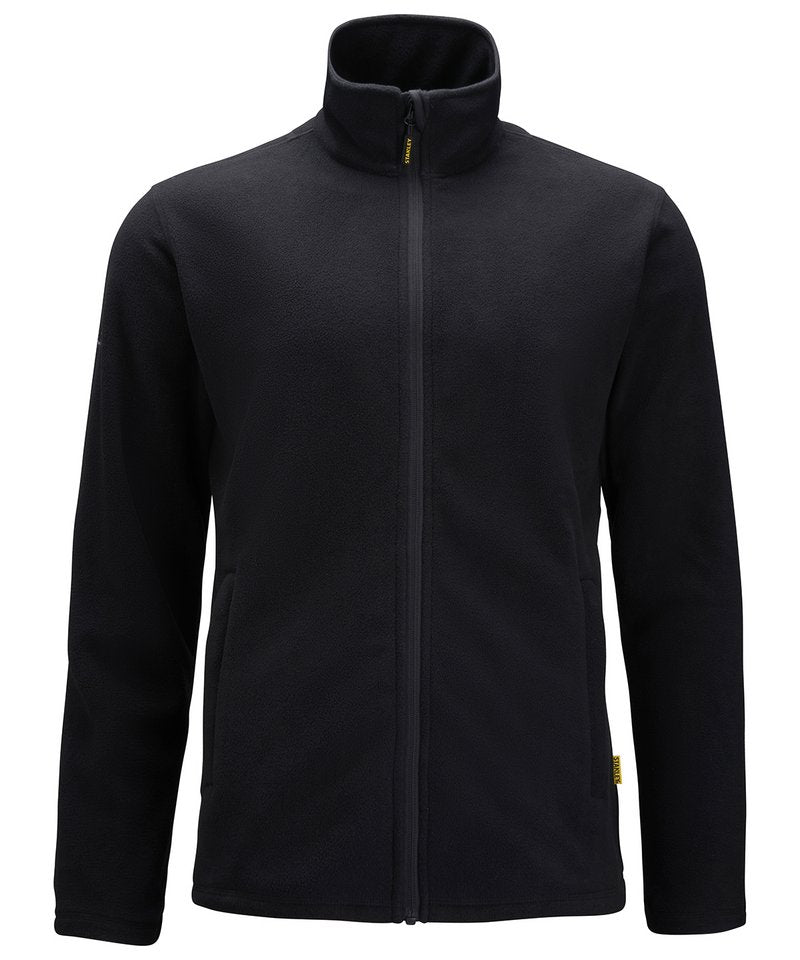 Stanley Dixon Zip-Through Microfleece in Black by Stanley Workwear — Custom branded clothing by Print Press, featuring premium embroidery produced in our specialist print lab in the UK.