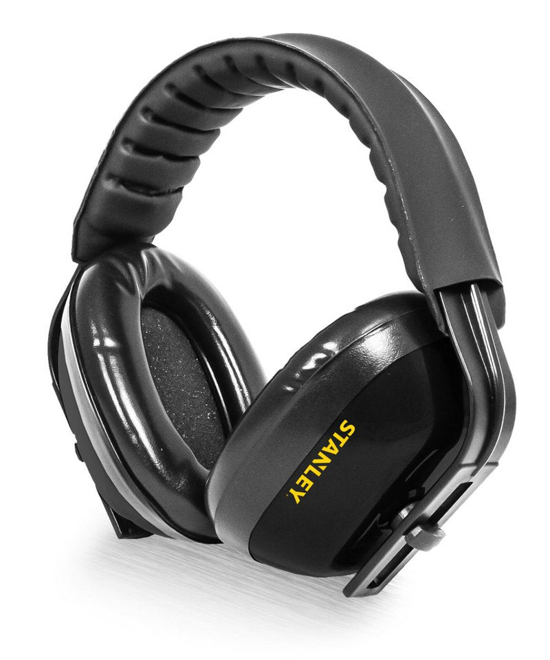 Stanley Padded Ear Defenders in One size Black by Stanley Workwear — Custom branded clothing by Print Press, featuring premium embroidery produced in our specialist print lab in the UK.