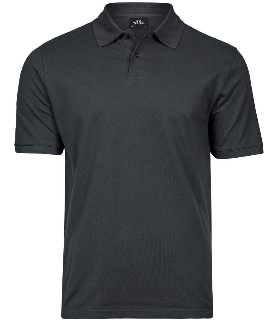 Tee Jays Heavy Cotton Pique Polo Shirt in Dark Grey by Tee Jays — Custom branded clothing by Print Press, featuring premium embroidery produced in our specialist print lab in the UK.