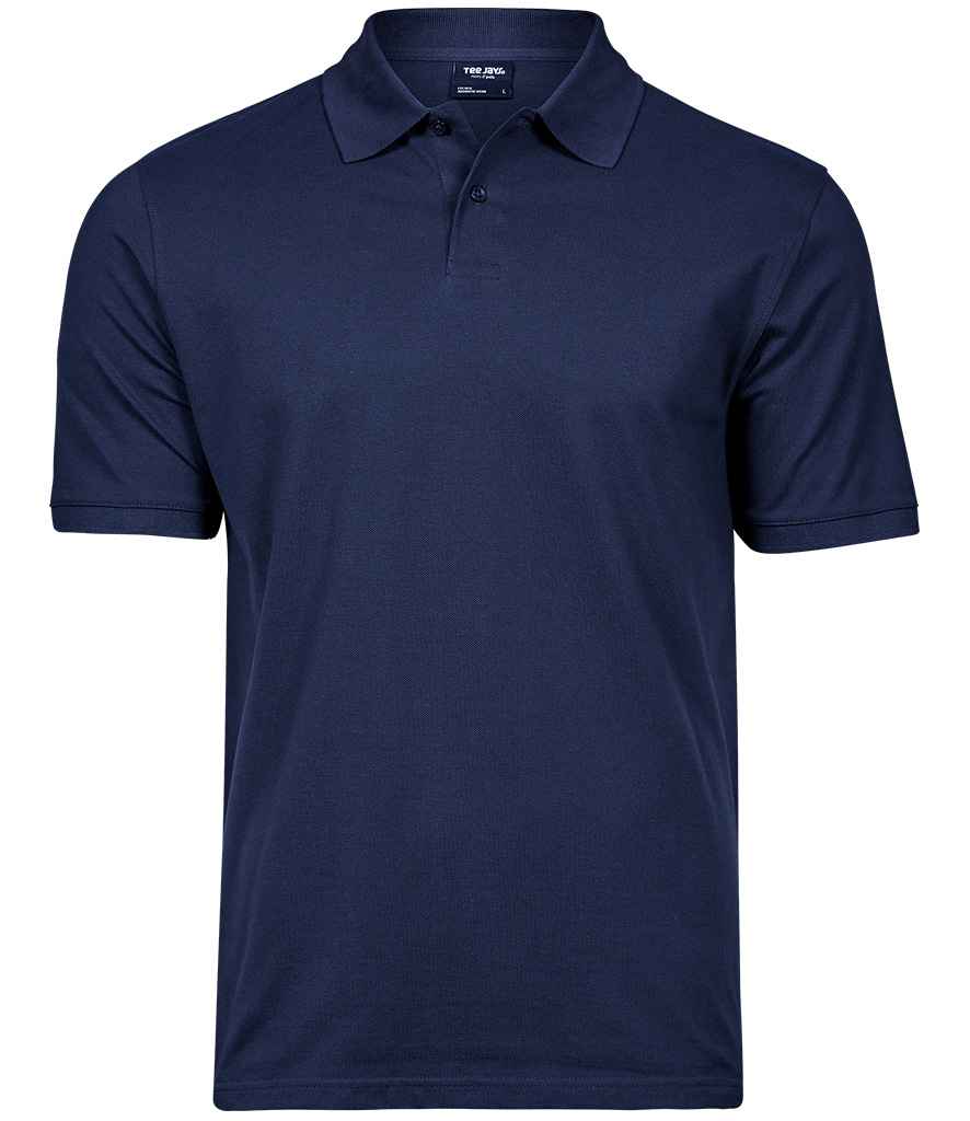 Tee Jays Heavy Cotton Pique Polo Shirt in Navy by Tee Jays — Custom branded clothing by Print Press, featuring premium embroidery produced in our specialist print lab in the UK.