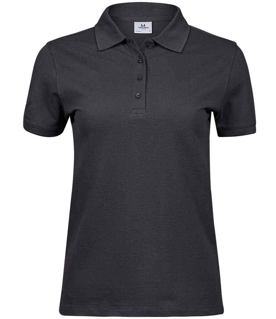 Tee Jays Ladies Heavy Cotton Pique Polo Shirt in Dark Grey by Tee Jays — Custom branded clothing by Print Press, featuring premium embroidery produced in our specialist print lab in the UK.