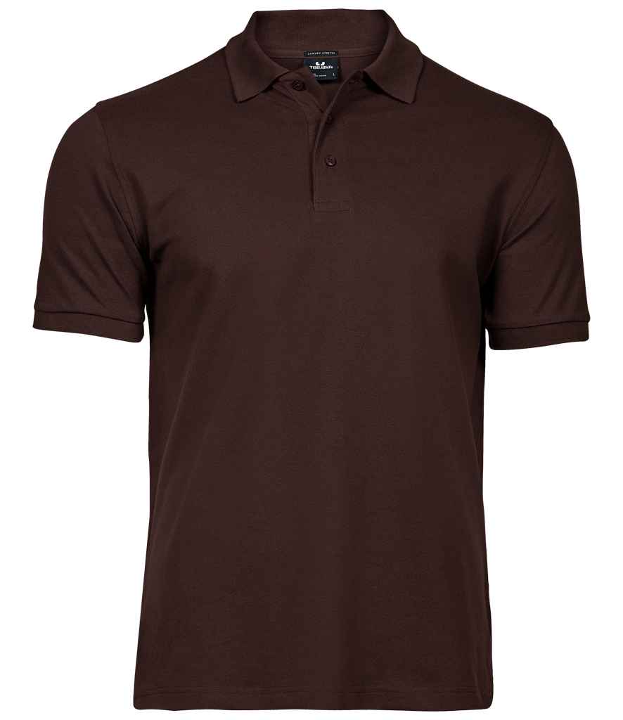 Tee Jays Luxury Stretch Pique Polo Shirt in by Tee Jays — Custom branded clothing by Print Press, featuring premium embroidery produced in our specialist print lab in the UK.