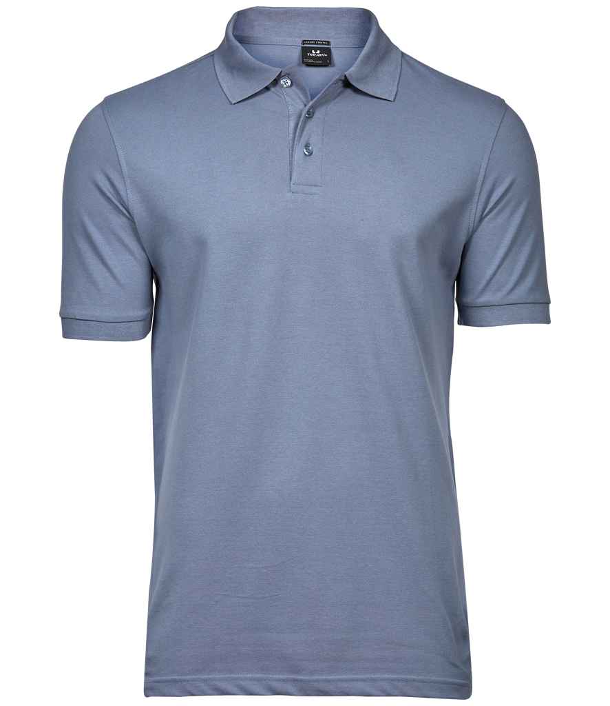 Tee Jays Luxury Stretch Pique Polo Shirt in Flintstone by Tee Jays — Custom branded clothing by Print Press, featuring premium embroidery produced in our specialist print lab in the UK.