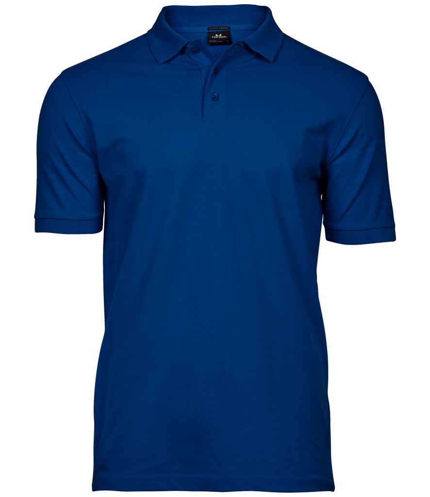 Tee Jays Luxury Stretch Pique Polo Shirt in Indigo by Tee Jays — Custom branded clothing by Print Press, featuring premium embroidery produced in our specialist print lab in the UK.