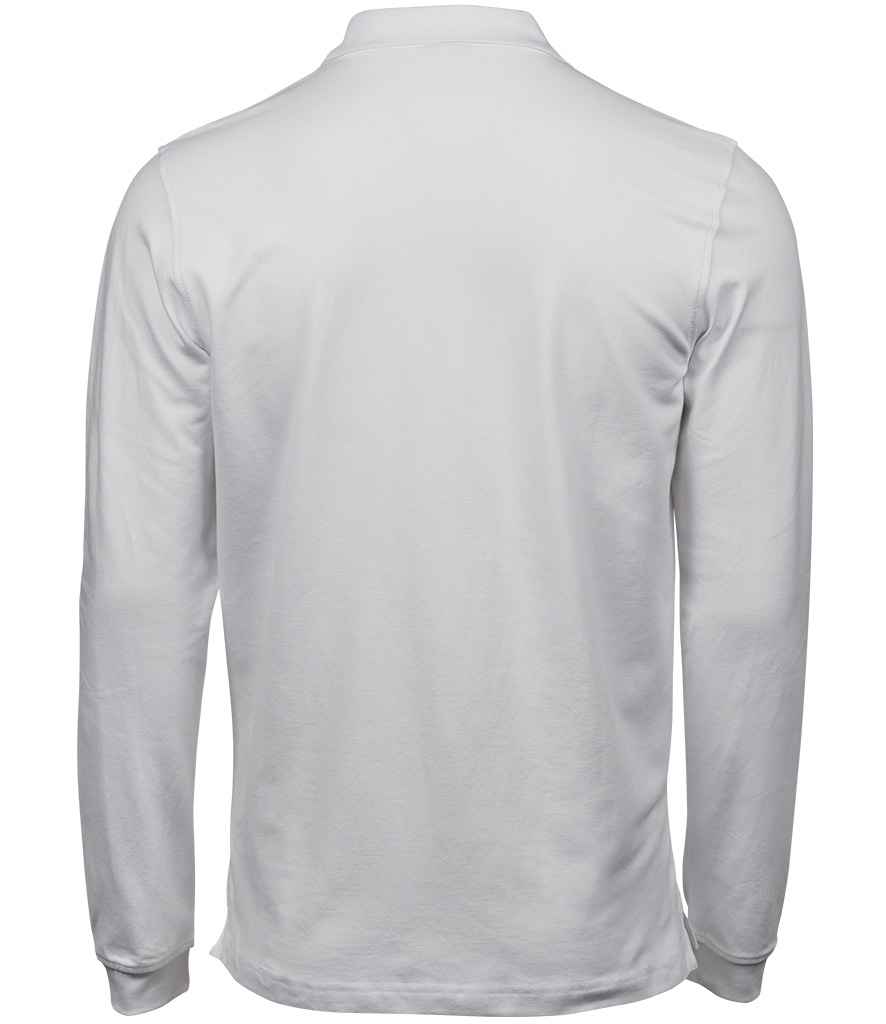 Tee Jays Luxury Stretch Long Sleeve Polo Shirt in by Tee Jays — Custom branded clothing by Print Press, featuring premium embroidery produced in our specialist print lab in the UK.