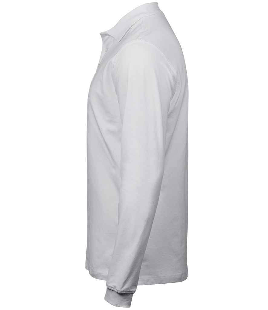 Tee Jays Luxury Stretch Long Sleeve Polo Shirt in by Tee Jays — Custom branded clothing by Print Press, featuring premium embroidery produced in our specialist print lab in the UK.