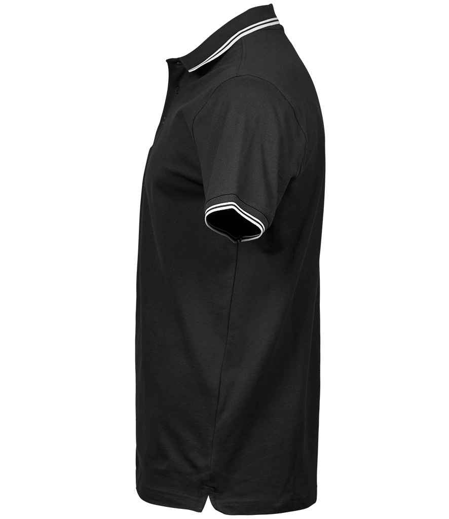 Tee Jays Luxury Stretch Tipped Polo Shirt in by Tee Jays — Custom branded clothing by Print Press, featuring premium embroidery produced in our specialist print lab in the UK.