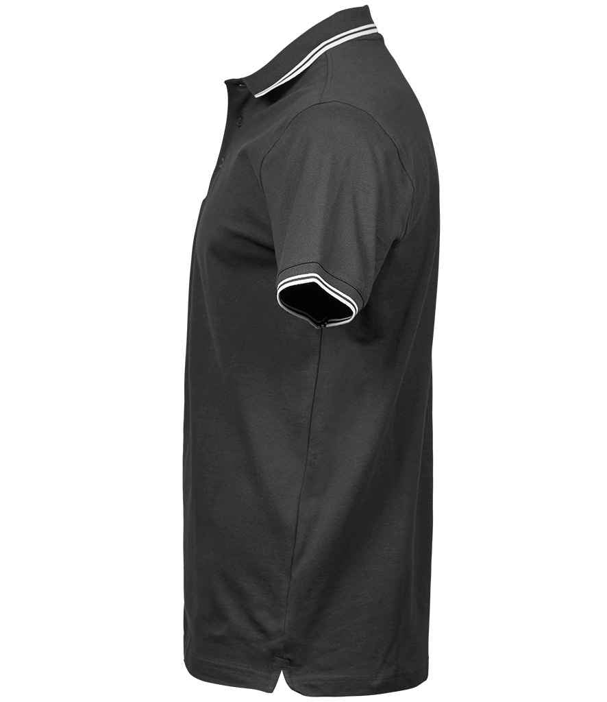 Tee Jays Luxury Stretch Tipped Polo Shirt in by Tee Jays — Custom branded clothing by Print Press, featuring premium embroidery produced in our specialist print lab in the UK.