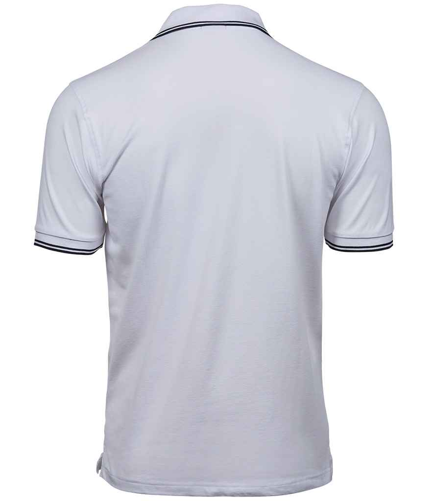 Tee Jays Luxury Stretch Tipped Polo Shirt in by Tee Jays — Custom branded clothing by Print Press, featuring premium embroidery produced in our specialist print lab in the UK.
