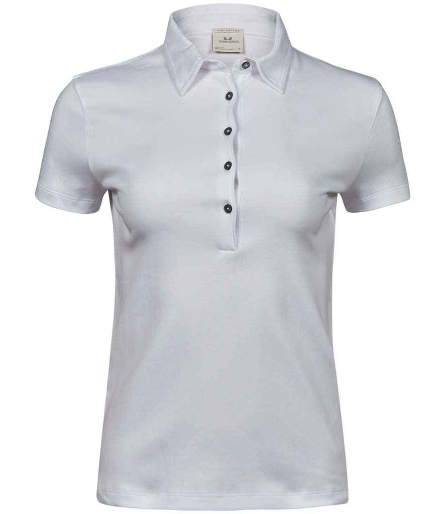 Tee Jays Ladies Pima Cotton Interlock Polo Shirt in by Tee Jays — Custom branded clothing by Print Press, featuring premium embroidery produced in our specialist print lab in the UK.
