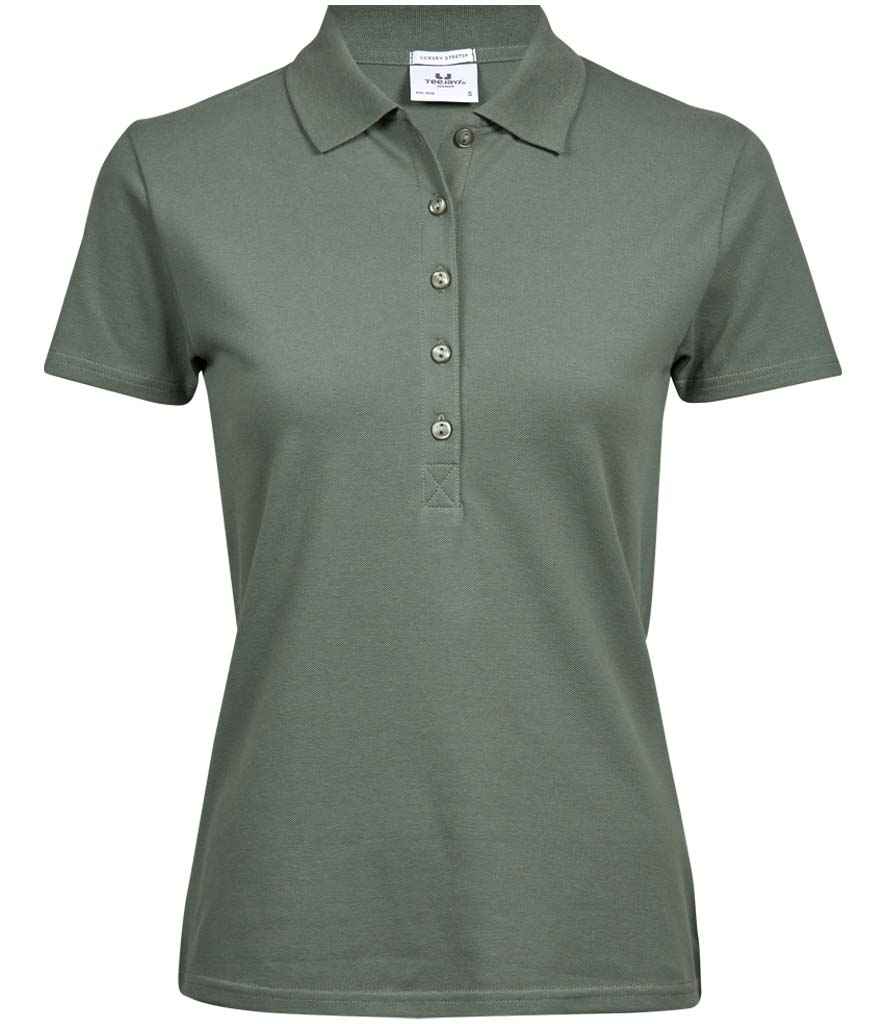 Tee Jays Ladies Luxury Stretch Polo Shirt in by Tee Jays — Custom branded clothing by Print Press, featuring premium embroidery produced in our specialist print lab in the UK.