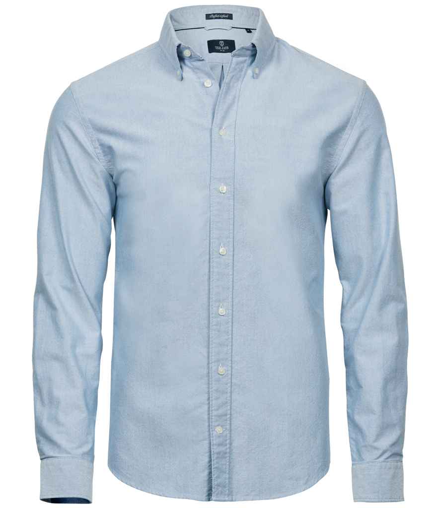 Tee Jays Perfect Long Sleeve Oxford Shirt in by Tee Jays — Custom branded clothing by Print Press, featuring premium embroidery produced in our specialist print lab in the UK.