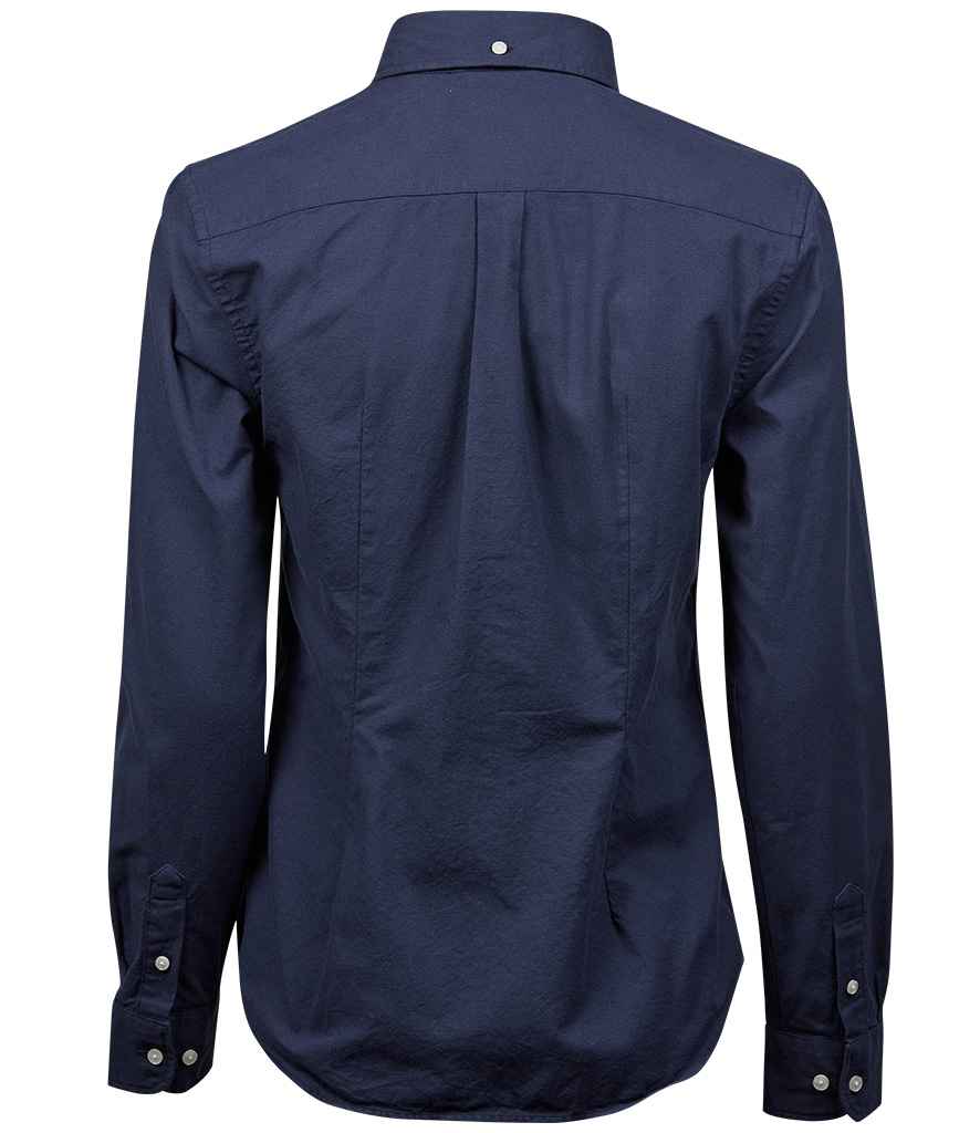 Tee Jays Ladies Perfect Long Sleeve Oxford Shirt in by Tee Jays — Custom branded clothing by Print Press, featuring premium embroidery produced in our specialist print lab in the UK.
