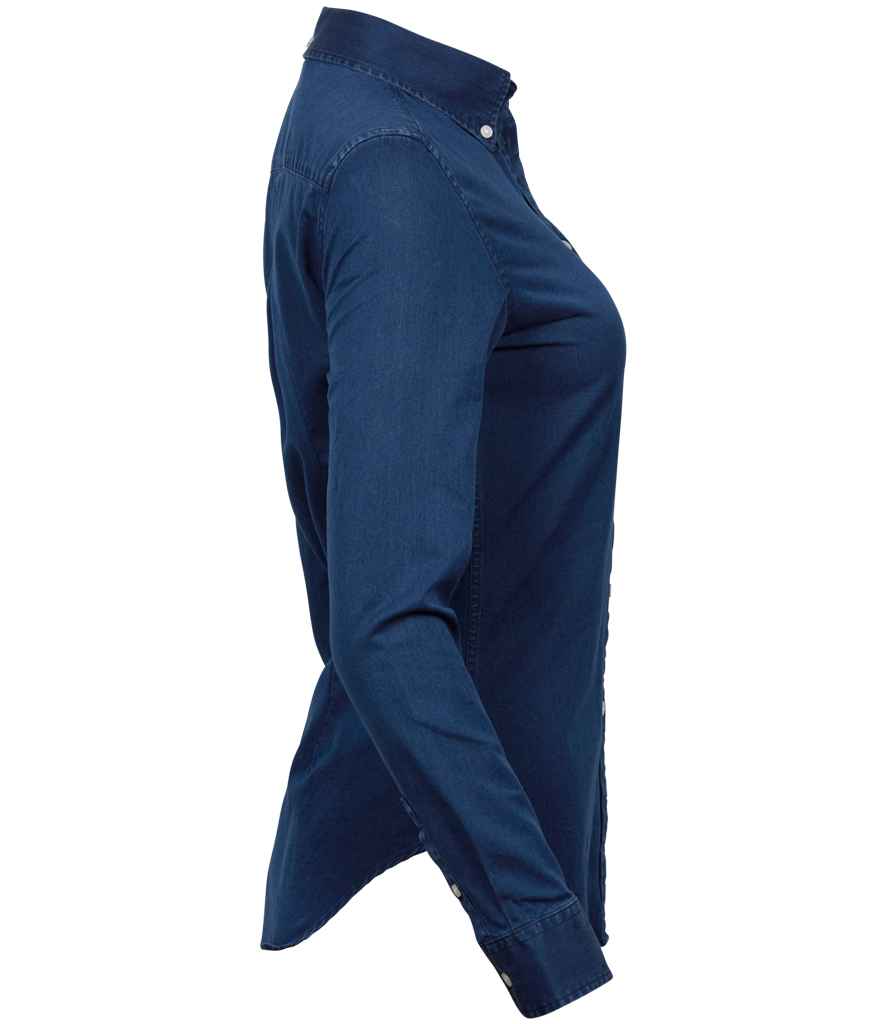 Tee Jays Ladies Long Sleeve Casual Twill Shirt in by Tee Jays — Custom branded clothing by Print Press, featuring premium embroidery produced in our specialist print lab in the UK.