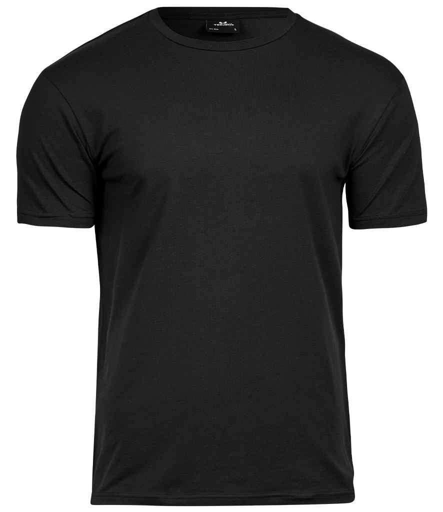 Tee Jays Stretch T-Shirt in Black by Tee Jays — Custom branded clothing by Print Press, featuring premium embroidery produced in our specialist print lab in the UK.