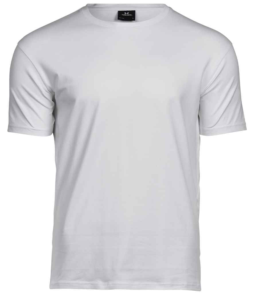 Tee Jays Stretch T-Shirt in White by Tee Jays — Custom branded clothing by Print Press, featuring premium embroidery produced in our specialist print lab in the UK.