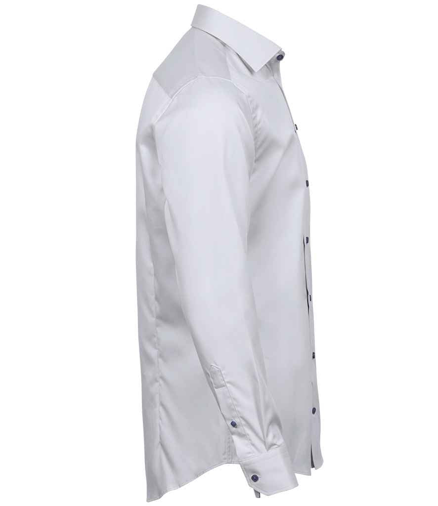 Tee Jays Luxury Comfort Fit Long Sleeve Oxford Shirt in by Tee Jays — Custom branded clothing by Print Press, featuring premium embroidery produced in our specialist print lab in the UK.
